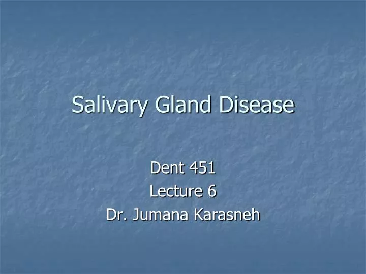 salivary gland disease