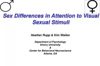 Sex Differences in Attention to Visual Sexual Stimuli