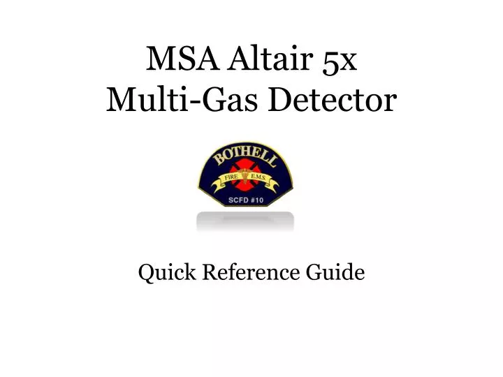msa altair 5x multi gas detector