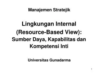 manajemen stratejik