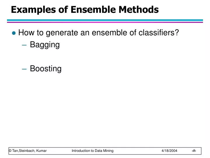 examples of ensemble methods