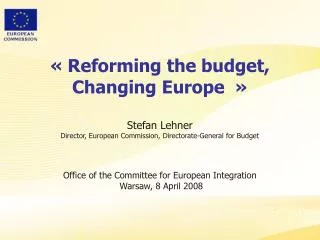 Commission undertakes a review of the EU budget