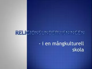 religionsundervisningen