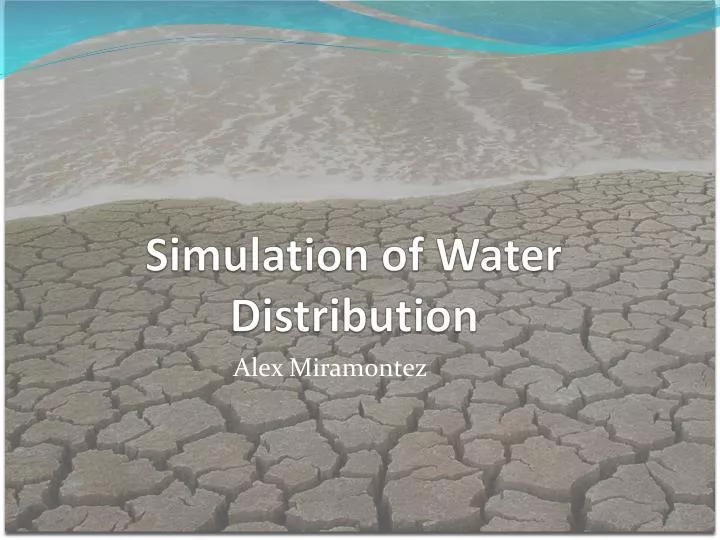 simulation of water distribution