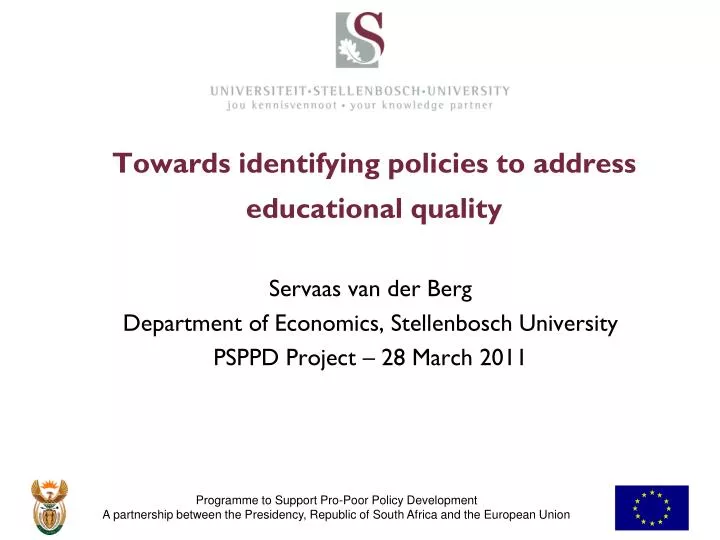towards identifying policies to address educational quality