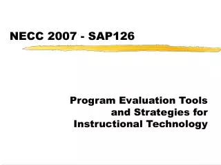 NECC 2007 - SAP126