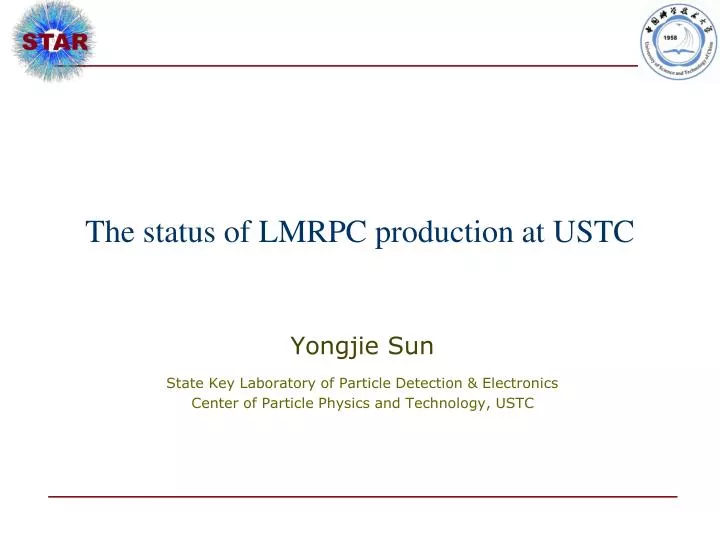 the status of lmrpc production at ustc