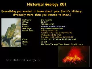 Historical Geology 201