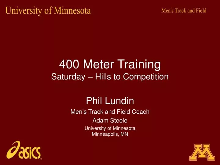400 meter training saturday hills to competition