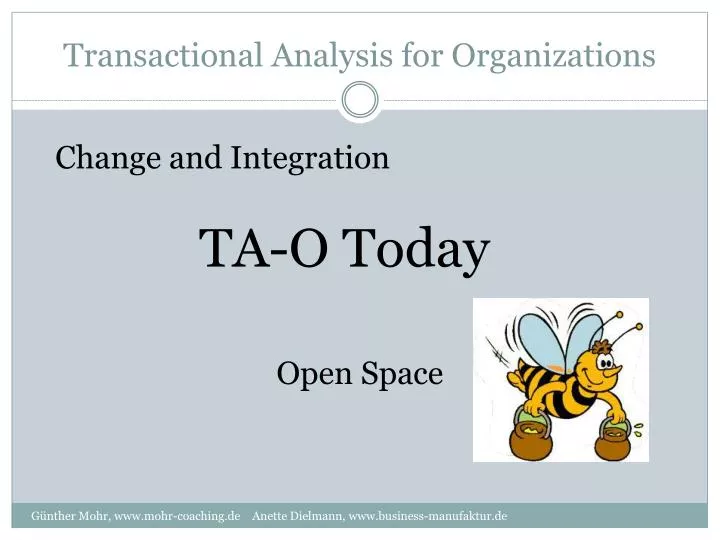 transactional analysis for organizations