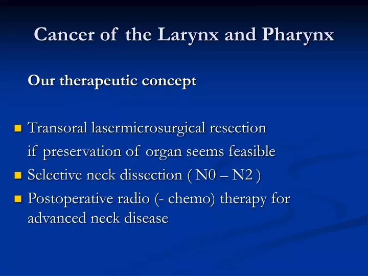 cancer of the larynx and pharynx