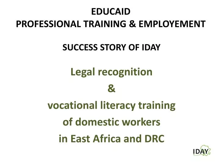 educaid professional training employement