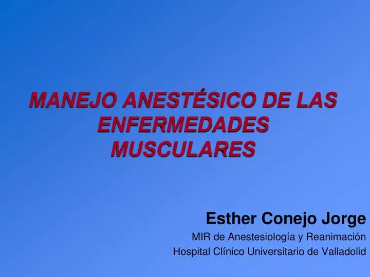 manejo anest sico de las enfermedades musculares