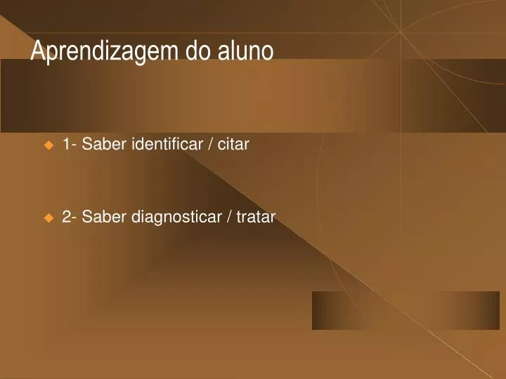 aprendizagem do aluno