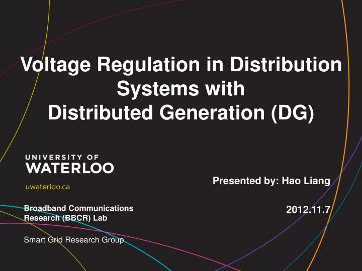 voltage regulation in distribution systems with distributed generation dg