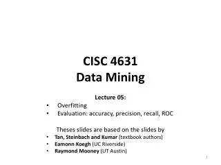 CISC 4631 Data Mining