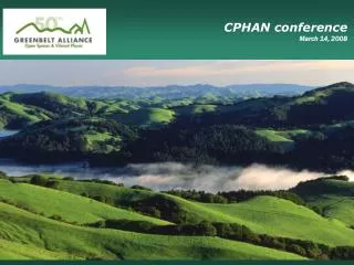 CPHAN conference March 14, 2008