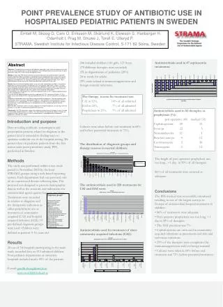 POINT PREVALENCE STUDY OF ANTIBIOTIC USE IN HOSPITALISED PEDIATRIC PATIENTS IN SWEDEN