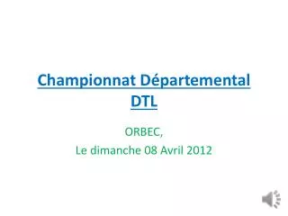 championnat d partemental dtl