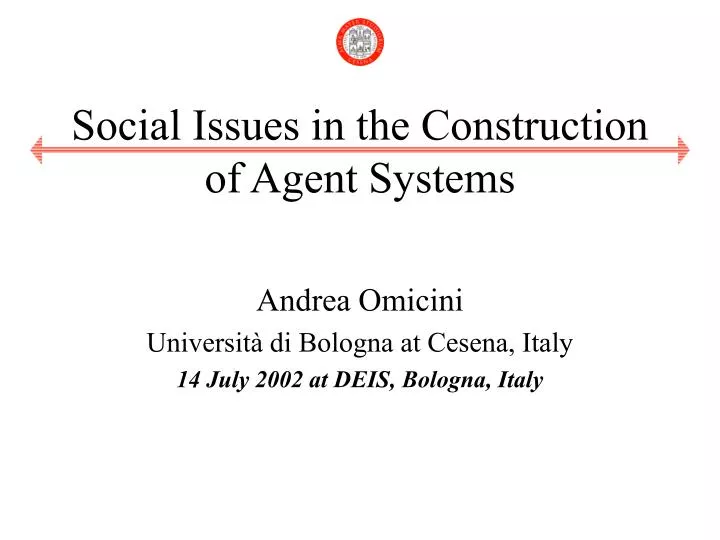 social issues in the construction of agent systems