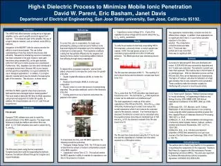 High-k Dielectric Process to Minimize Mobile Ionic Penetration