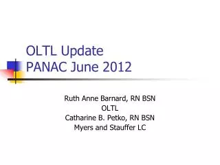OLTL Update PANAC June 2012