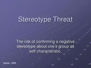 Stereotype Threat