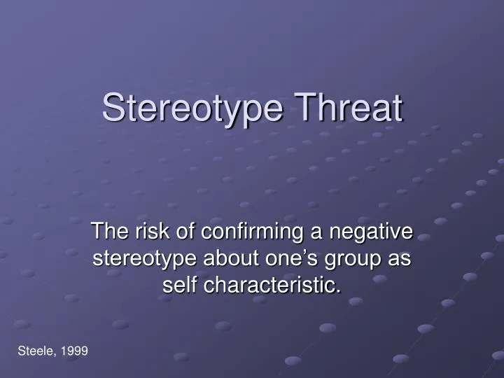stereotype threat