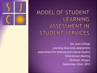 Model of Student learning assessment in student services