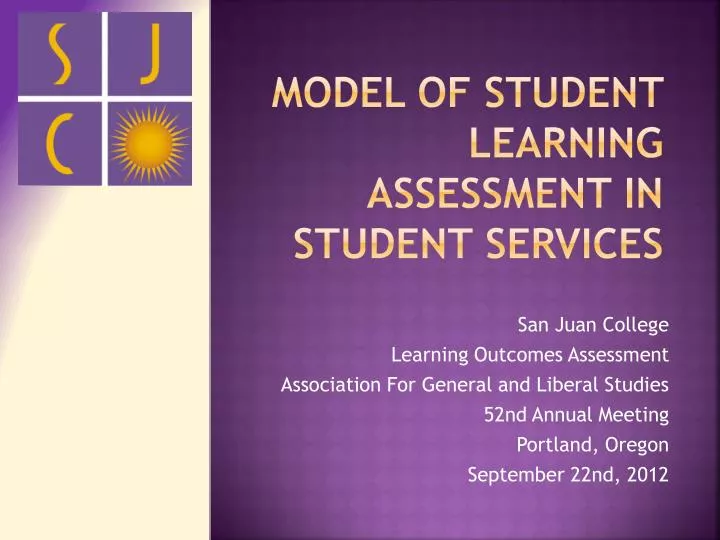 model of student learning assessment in student services