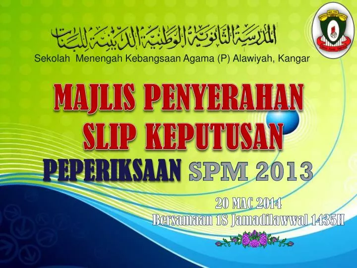 majlis penyerahan slip keputusan