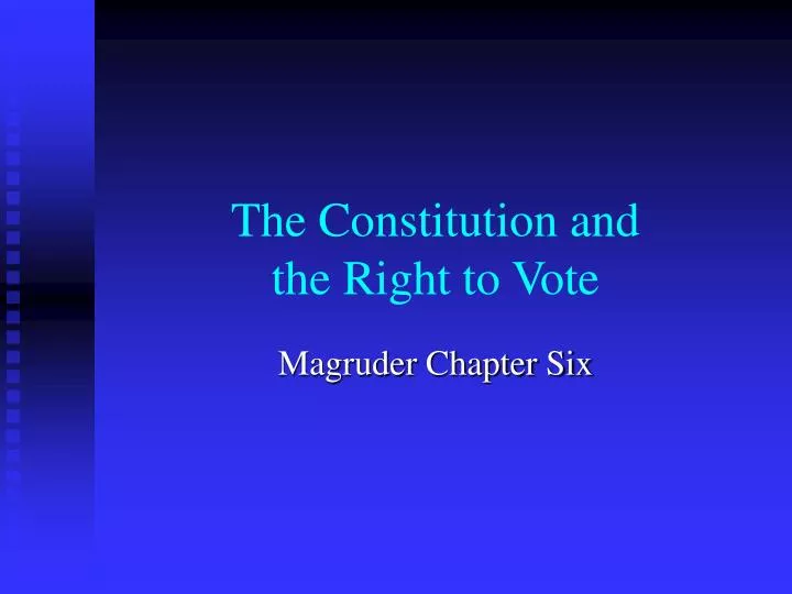 the constitution and the right to vote