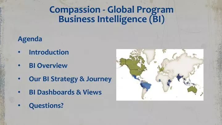 compassion global program business intelligence bi