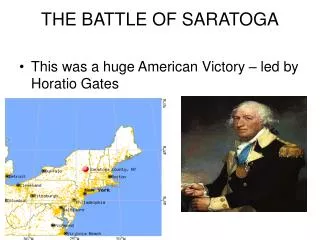 THE BATTLE OF SARATOGA