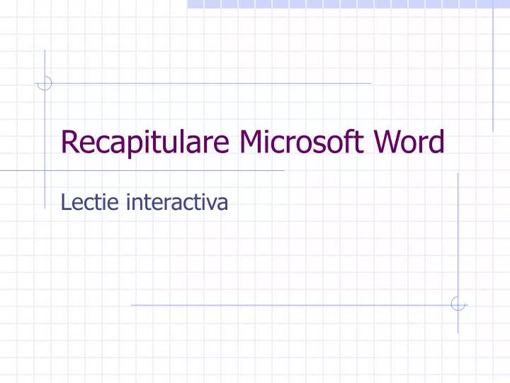 recapitulare microsoft word