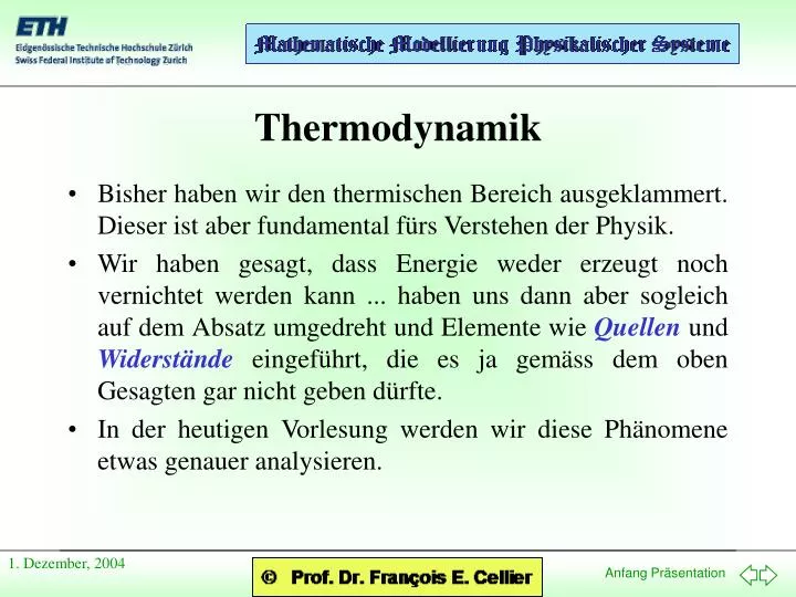 thermodynamik