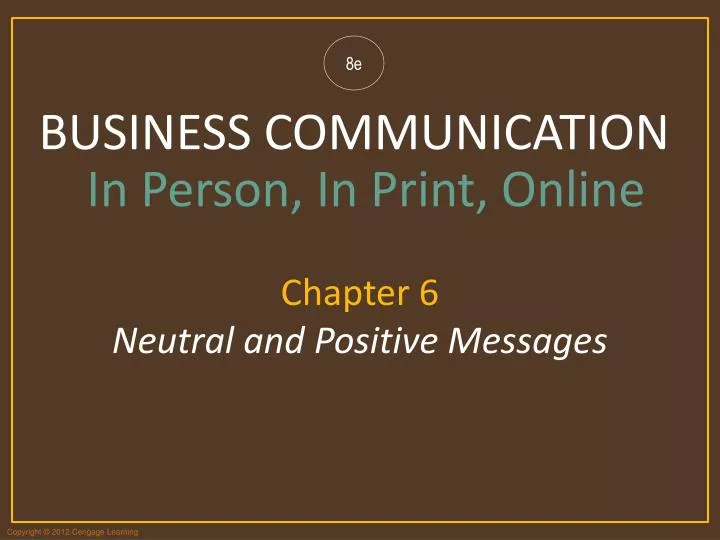 chapter 6 neutral and positive messages