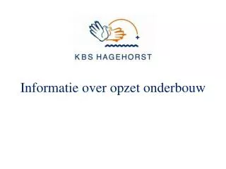 informatie over opzet onderbouw