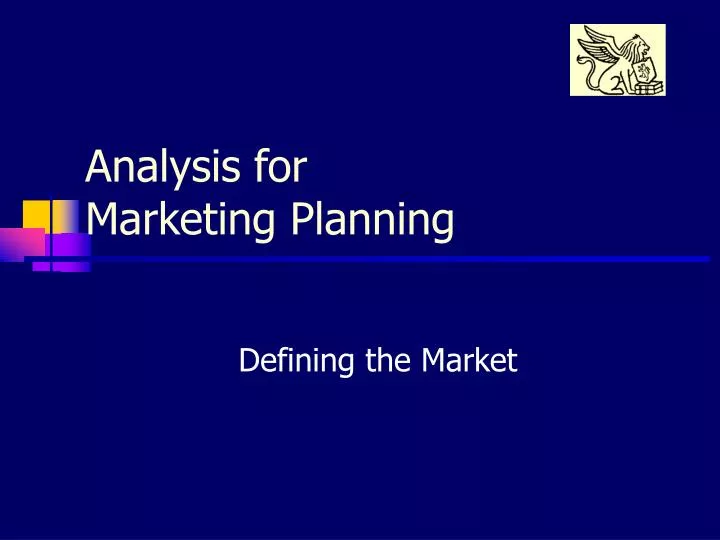 analysis for marketing planning