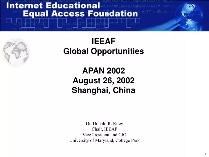 ieeaf global opportunities apan 2002 august 26 2002 shanghai china