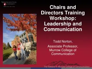 Chairs and Directors Training Workshop: Leadership and Communication