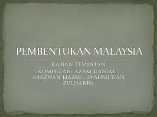 pembentukan malaysia