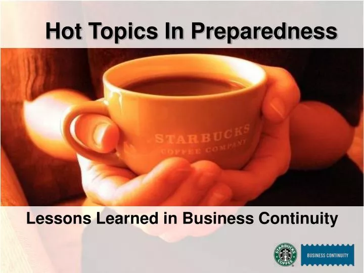 hot topics in preparedness