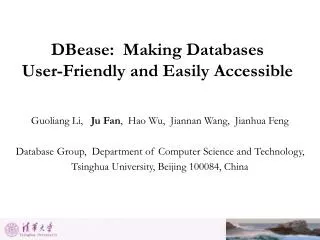 DBease: Making Databases User-Friendly and Easily Accessible