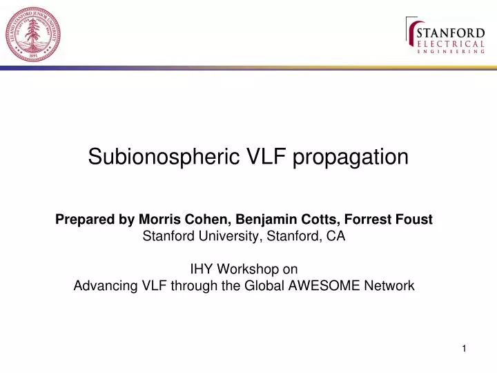 subionospheric vlf propagation