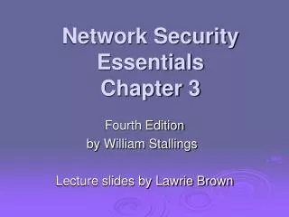 Network Security Essentials Chapter 3