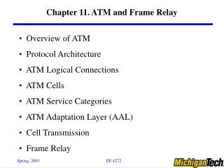 Chapter 11. ATM and Frame Relay