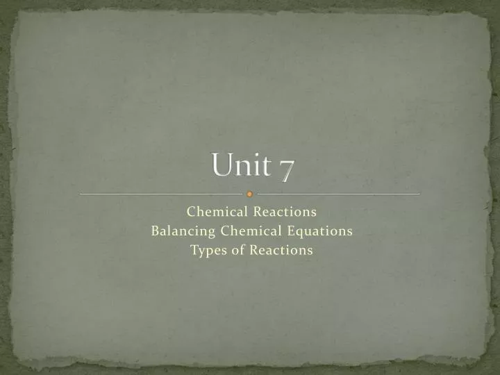 unit 7