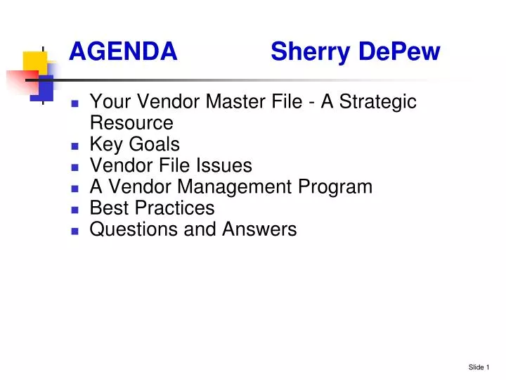 agenda sherry depew