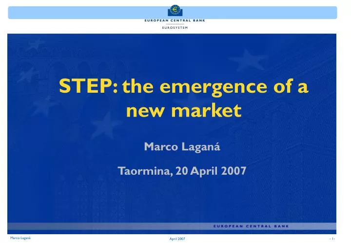 step the emergence of a new market